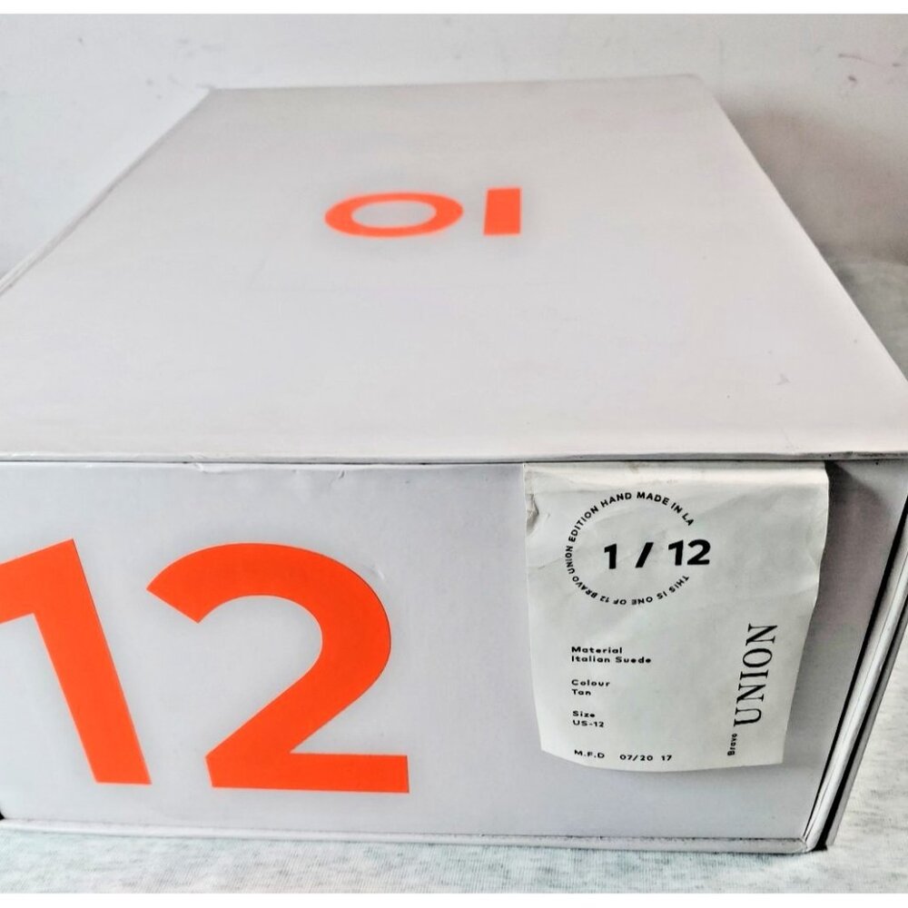 UNION X NO.ONE 2020 Bravo Edition Low Suede Sneakers Men's Size12 NEW 1/12 - Picture 6 of 16